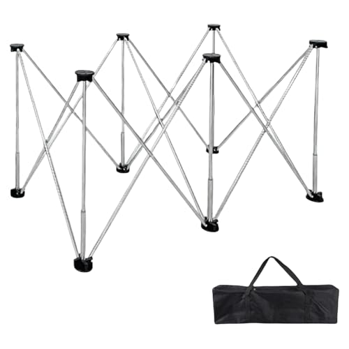 スパイダーレッグ ワークベンチ ステンレス鋼 拡張可能 折りたたみスタンド 作業台 荷重1500kg ワークテーブル DIY 日曜大工 切断 デスクブラケット キャリーバッグ付き ((6本脚))